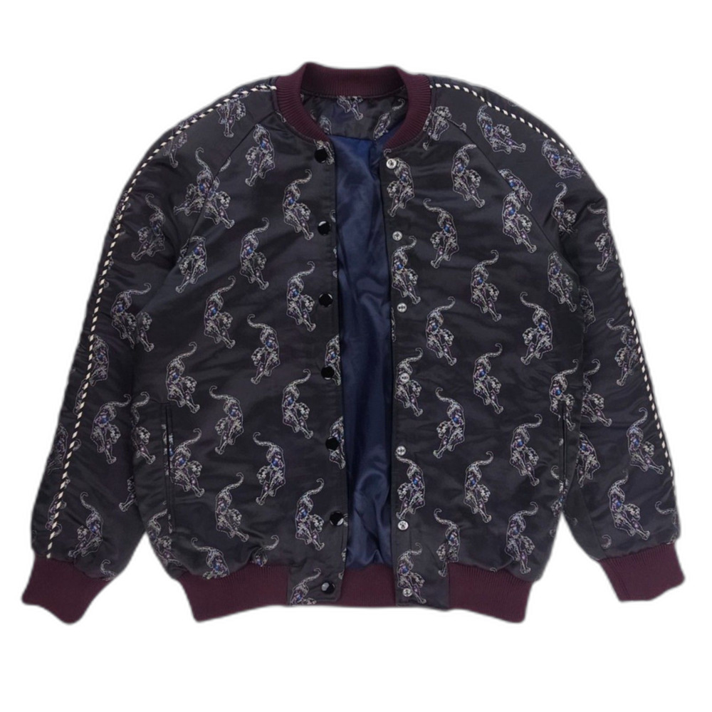 SANDRO Detroit Jacquard Embroidered Bomber Jacket Maximalism French Girl Boho - Picture 6 of 10